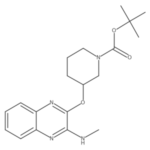 (R)-tert-butyl 3-((3-(methylamino)quinoxalin-2-yl)oxy)piperidine-1-carboxylate Structure