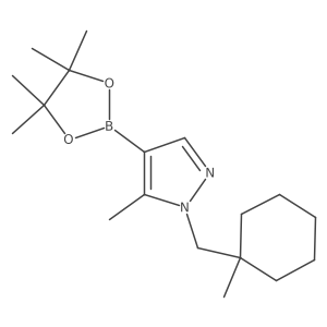 5-Methyl-1-[(1-methylcyclohexyl)methyl]-4-(4,4,5,5-tetramethyl-1,3,2-dioxaborolan-2-yl)pyrazole结构式