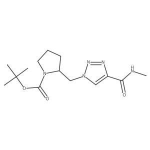 tert-butyl 2-{[4-(methylcarbamoyl)-1H-1,2,3-triazol-1-yl]methyl}pyrrolidine-1-carboxylate结构式