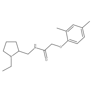 2-(2,4-dimethylphenoxy)-N-[(1-ethyl-2-pyrrolidinyl)methyl]acetamide结构式