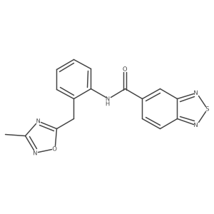 N-(2-((3-methyl-1,2,4-oxadiazol-5-yl)methyl)phenyl)benzo[c][1,2,5]thiadiazole-5-carboxamide结构式