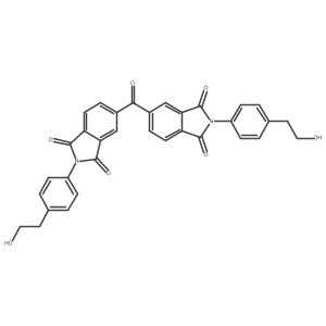 2,2'-{Carbonylbis[(1,3-dioxoisoindoline-5,2-diyl)-4,1-phenylene]}diethanol结构式