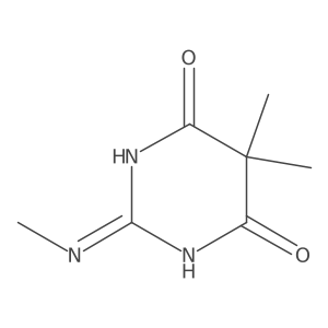 5,5-Dimethyl-2-(methylamino)-1,4,5,6-tetrahydropyrimidine-4,6-dione Structure