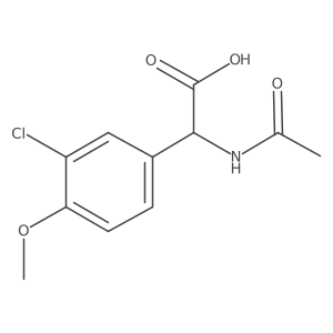 2-(3-Chloro-4-methoxyphenyl)-2-acetamidoacetic acid Structure