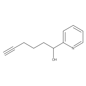 1-Pyridin-2-ylhex-5-yn-1-ol结构式