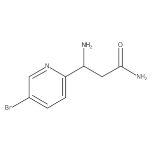(3S)-3-amino-3-(5-bromo-2-pyridyl)propanamide Structure