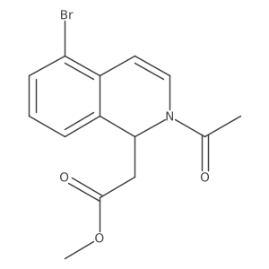 Methyl 2-(2-acetyl-5-bromo-1,2-dihydroisoquinolin-1-yl)acetate Structure
