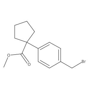 1-(4-Bromomethyl-phenyl)-cyclopentanecarboxylic acid methyl ester Structure