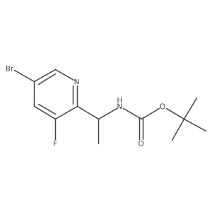 tert-butyl N-[(1R)-1-(5-bromo-3-fluoropyridin-2-yl)ethyl]carbamate Structure