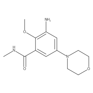 3-Amino-2-methoxy-N-methyl-5-morpholinobenzamide结构式