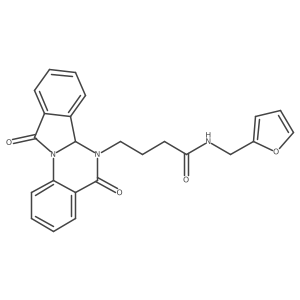 4-(5,11-dioxo-6a,11-dihydroisoindolo[2,1-a]quinazolin-6(5H)-yl)-N-(furan-2-ylmethyl)butanamide Structure