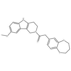 2-(3,4-dihydro-2H-1,5-benzodioxepin-7-yl)-1-(8-methoxy-1,3,4,5-tetrahydro-2H-pyrido[4,3-b]indol-2-yl)ethanone Structure
