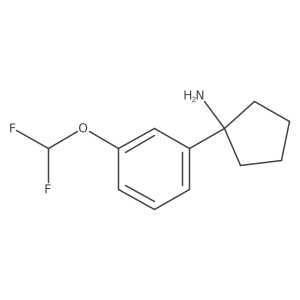 1-(3-(Difluoromethoxy)phenyl)cyclopentanamine Structure