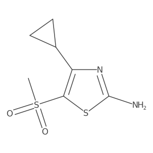 4-Cyclopropyl-5-(methylsulfonyl)thiazol-2-amine结构式