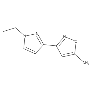 3-(1-Ethyl-1H-pyrazol-3-yl)isoxazol-5-amine结构式