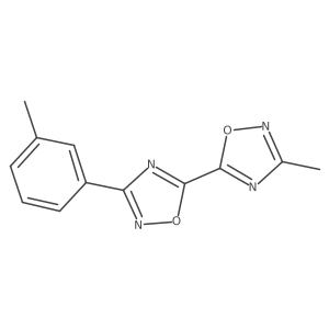 3-Methyl-3'-(3-methylphenyl)-5,5'-bi-1,2,4-oxadiazole结构式