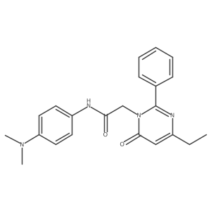 N-[4-(Dimethylamino)phenyl]-2-(4-ethyl-6-oxo-2-phenyl-1,6-dihydropyrimidin-1-YL)acetamide Structure