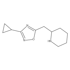 3-Cyclopropyl-5-(piperidin-2-ylmethyl)-1,2,4-oxadiazole Structure