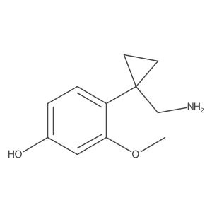4-[1-(Aminomethyl)cyclopropyl]-3-methoxyphenol Structure