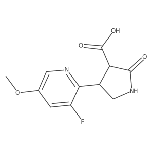 Rel-(3R,4R)-4-(3-fluoro-5-methoxypyridin-2-yl)-2-oxopyrrolidine-3-carboxylic acid Structure
