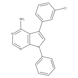 5-(3-Chlorophenyl)-7-phenyl-4-aminopyrrolo[2,3-d]pyrimidine结构式