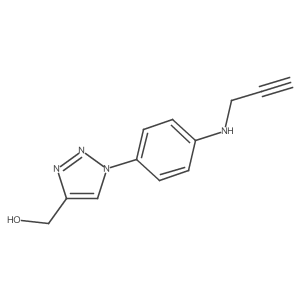 (1-{4-[(prop-2-yn-1-yl)amino]phenyl}-1H-1,2,3-triazol-4-yl)methanol Structure
