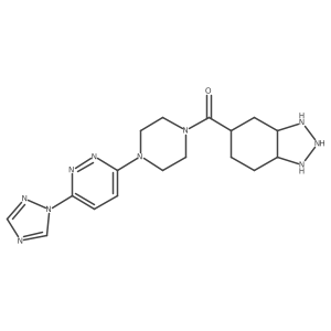 2,3,3a,4,5,6,7,7a-octahydro-1H-benzotriazol-5-yl-[4-[6-(1,2,4-triazol-1-yl)pyridazin-3-yl]piperazin-1-yl]methanone Structure