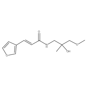 (E)-3-(furan-3-yl)-N-(2-hydroxy-3-methoxy-2-methylpropyl)acrylamide结构式