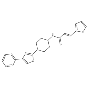 (E)-3-(furan-2-yl)-N-(1-(4-(pyridin-3-yl)thiazol-2-yl)piperidin-4-yl)acrylamide Structure