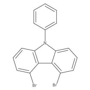 4,5-Dibromo-9-phenyl-9H-carbazole结构式