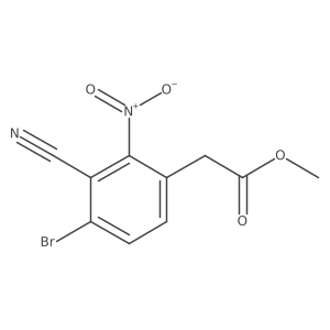 Methyl 4-bromo-3-cyano-2-nitrophenylacetate Structure