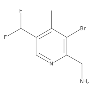 2-(Aminomethyl)-3-bromo-5-(difluoromethyl)-4-methylpyridine Structure
