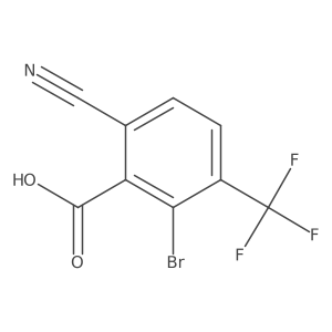 2-Bromo-6-cyano-3-(trifluoromethyl)benzoic acid结构式