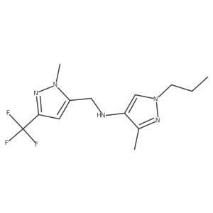 1H-Pyrazole-5-methanamine, 1-methyl-N-(3-methyl-1-propyl-1H-pyrazol-4-yl)-3-(trifluoromethyl)- Structure