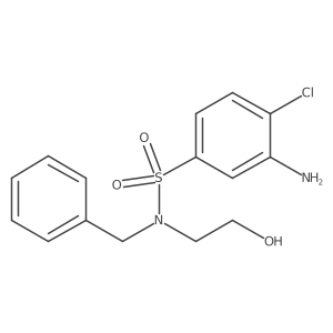 S-(3-amino-4-chlorophenyl)-N-benzyl-2-hydroxyethane-1-sulfonamido Structure