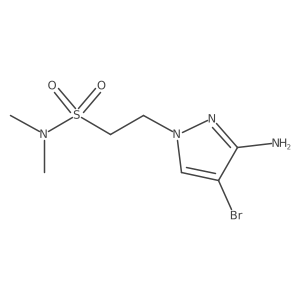 2-(3-amino-4-bromo-1H-pyrazol-1-yl)-N,N-dimethylethane-1-sulfonamide结构式
