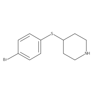 4-[(4-Bromophenyl)sulfanyl]piperidine结构式
