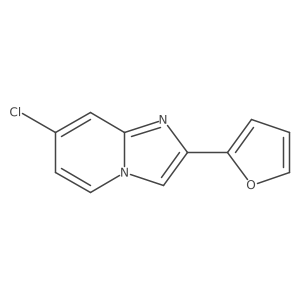 7-Chloro-2-(furan-2-yl)imidazo[1,2-a]pyridine结构式