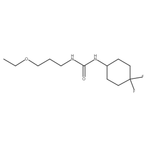 1-(4,4-Difluorocyclohexyl)-3-(3-ethoxypropyl)urea结构式
