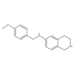N-(4-Methoxybenzyl)-1,2,3,4-tetrahydroisoquinolin-6-amine结构式