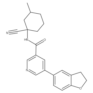 N-(1-Cyano-3-methylcyclohexyl)-5-(2,3-dihydro-1-benzofuran-5-yl)pyridine-3-carboxamide Structure