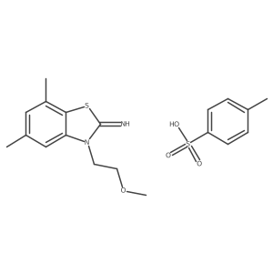 3-(2-methoxyethyl)-5,7-dimethylbenzo[d]thiazol-2(3H)-imine 4-methylbenzenesulfonate Structure