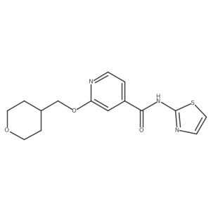 2-((tetrahydro-2H-pyran-4-yl)methoxy)-N-(thiazol-2-yl)isonicotinamide结构式