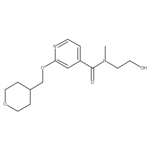 N-(2-hydroxyethyl)-N-methyl-2-((tetrahydro-2H-pyran-4-yl)methoxy)isonicotinamide Structure