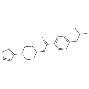 4-(propan-2-yloxy)-N-[1-(1,2,5-thiadiazol-3-yl)piperidin-4-yl]benzamide Structure