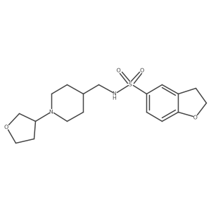 N-((1-(tetrahydrofuran-3-yl)piperidin-4-yl)methyl)-2,3-dihydrobenzofuran-5-sulfonamide结构式