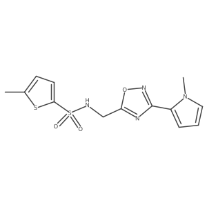 5-methyl-N-((3-(1-methyl-1H-pyrrol-2-yl)-1,2,4-oxadiazol-5-yl)methyl)thiophene-2-sulfonamide Structure