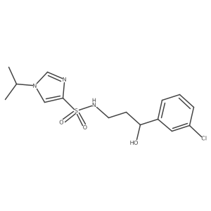 N-(3-(3-chlorophenyl)-3-hydroxypropyl)-1-isopropyl-1H-imidazole-4-sulfonamide Structure