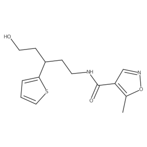 N-(5-hydroxy-3-(thiophen-2-yl)pentyl)-5-methylisoxazole-4-carboxamide Structure