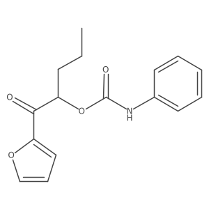 1-(2-Furanyl)-2-[[(phenylamino)carbonyl]oxy]-1-pentanone Structure
